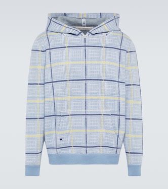 Sudadera de cachemir con capucha a cuadros | God's True Cashmere