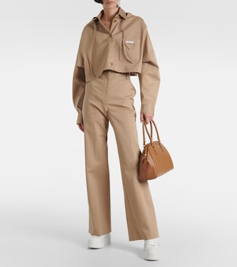 Plateau-Sneakers Downtown Bold aus Leder | Prada