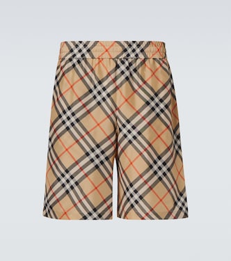 Bermuda-Shorts Burberry Check aus Seide | Burberry