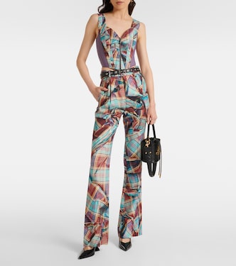W Ray tartan virgin wool flared pants | Vivienne Westwood