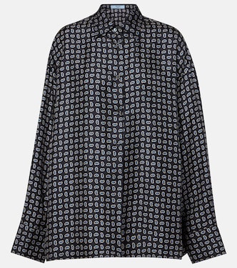 Camicia in twill di seta paisley | Prada