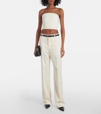 Low-rise wool pants | Wardrobe.NYC