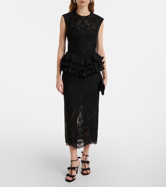 Robe midi Crush en dentelle | Zimmermann