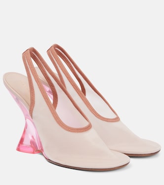 Leather-trimmed slingback wedges | Dries Van Noten