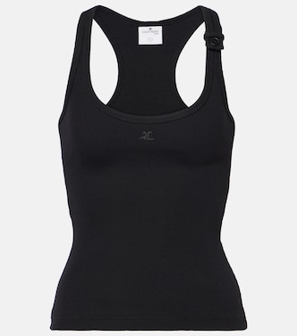 Tank top in maglia di cotone a coste  | Courrèges