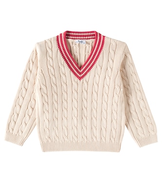 Pullover in cotone a trecce | Il Gufo
