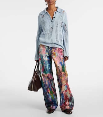 Pullover distressed in cotone e lana | Acne Studios