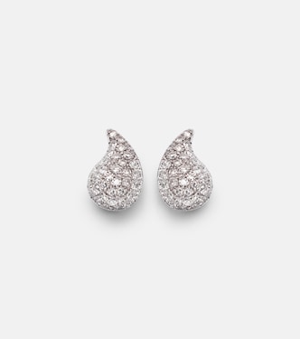 Orecchini Happy Tears in oro bianco 14kt con diamanti | Roxanne First