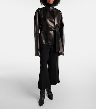 Edith belted leather jacket | Khaite