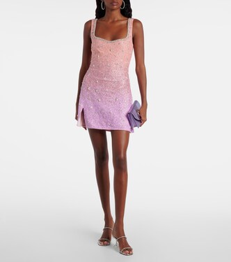Crystal embellished minidress | Clio Peppiatt