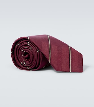 Striped silk tie | Brunello Cucinelli