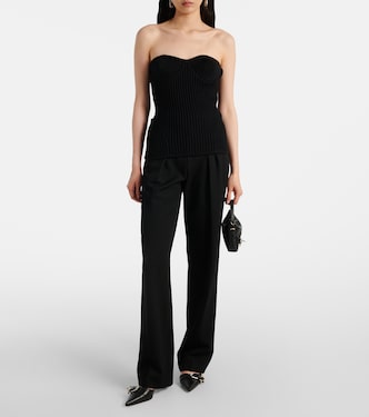 Ribbed-knit wool-blend corset | Jean Paul Gaultier