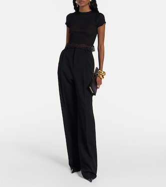 Top in seta con pizzo | Saint Laurent