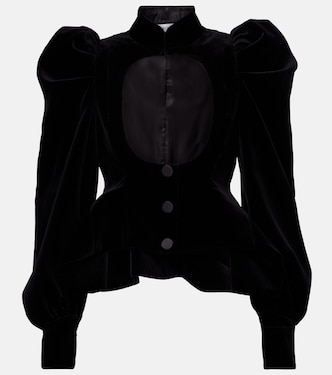 Chaqueta de terciopelo de algodón con abertura | McQueen