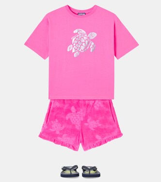 Ginetty jacquard cotton terry shorts | Vilebrequin Kids