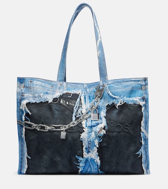 Trompe-l'oeil denim tote bag | Acne Studios