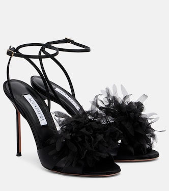 Poème 105 satin slingback sandals | Aquazzura