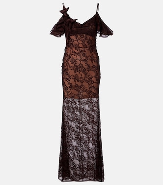 Off-shoulder lace gown | Self-Portrait