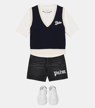 Gilet en jacquard de laine à logo | Palm Angels Kids