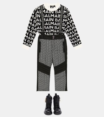 Logo printed ski pants | Balmain Kids