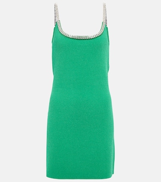 Miniabito in maglia con cristalli | Rabanne