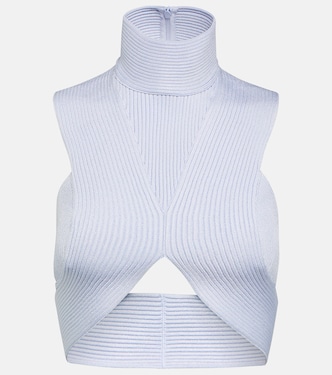 Top cropped in maglia a coste | Alaïa