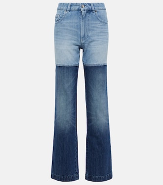 Patchwork high-rise straight jeans | Peter Do