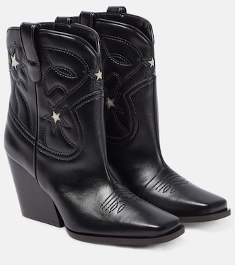 Embroidered faux leather ankle boots | Stella McCartney