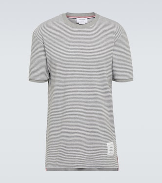 Camiseta de jersey de algodón a rayas | Thom Browne