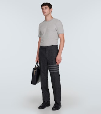Camiseta de jersey de algodón a rayas | Thom Browne