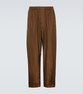 Pantalones rectos de seda | Lemaire