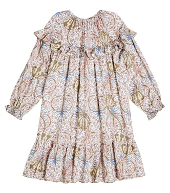 Floral ruffle-trimmed dress | Il Gufo
