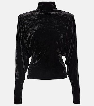 Draped velvet top  | Alexandre Vauthier