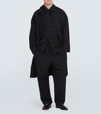Pantalones de sirsaca de algodón a cuadros | Lemaire