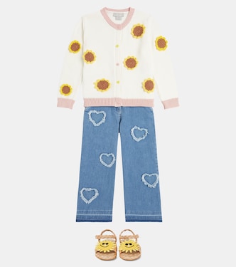 Cárdigan de algodón adornado | Stella McCartney Kids