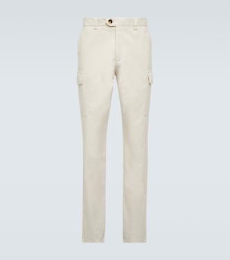 Pantalones rectos de algodón | Brunello Cucinelli