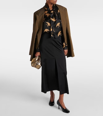 Gonna lunga in crêpe di raso | Dries Van Noten