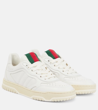 Zapatillas Gucci Re-Web de piel | Gucci