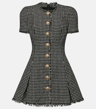 Miniabito in tweed di misto cotone | Balmain