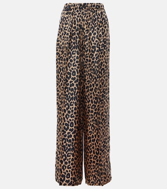 Pantaloni a gamba larga in seta con stampa | Max Mara