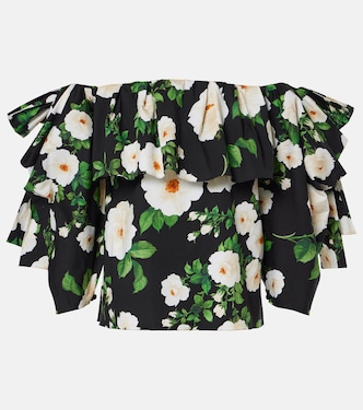 Floral off-shoulder top | Carolina Herrera