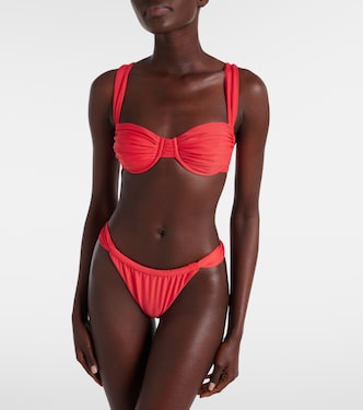 Balconette ruched bikini top | Faithfull