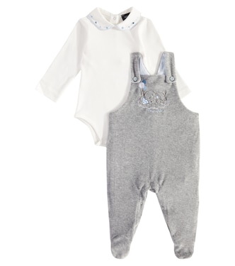 Baby - Salopette e body in cotone | Monnalisa