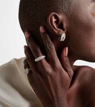 Anello Diamond Disco in oro bianco 18kt con diamanti | Kamyen