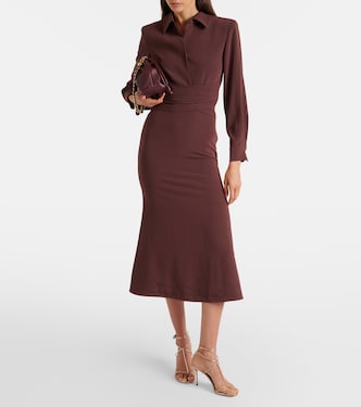 Robe midi en crêpe de satin | Roland Mouret