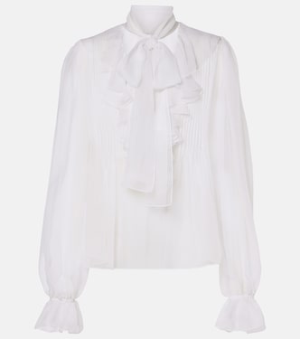 Blusa in seta con fiocco | Dolce&Gabbana