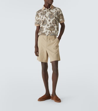 Printed cotton piqué polo shirt | Etro