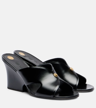 Wedge-Pantoletten Vera 80 aus Leder | Loro Piana