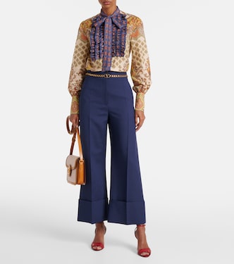 Camisa Voyage Imaginaire de algodón con volantes | Valentino