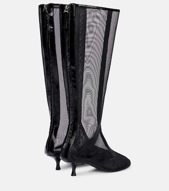 Vapour mesh knee-high boots | Christopher Esber